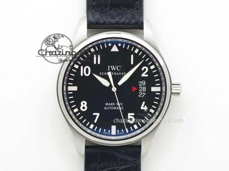 MIROTIME 0519 Mark XVIII Top Gun “SFTI” Black Ceramic IW324712 ZF 1:1 Best Edition on Green Nylon Strap A Tailored 7025